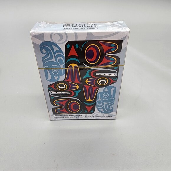 Native Northwest Playing Cards Tin Thunderbird & Whale Indigenous Art - Picture 3 of 6